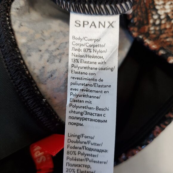 Spanx NEW Faux Leather Snake Shine Reptile Print Leggings - Picture 9 of 10